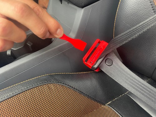 Seat belt buckle guard - seat,